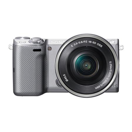 Sony Alpha NEX-5T Mirrorless Digital Camera with 16-50mm F3.5-5.6 E Lens, Silver