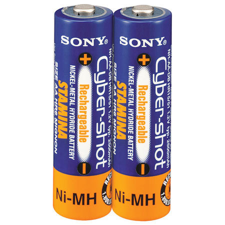 Sony NH-AA2DB, 2 "AA" 2500 mAh, 1.2 volts, NiMH Rechargeable Batteries #NHAA2DB