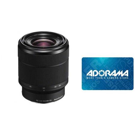 Sony FE 28-70mm F3.5-5.6 OSS E-Mount Lens w/Adorama $25.00 Gift Card
