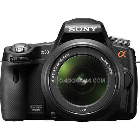 Sony Alpha DSLR SLT A33 Digital Camera Bundle w/18-55 Lens 8GB SD, Case