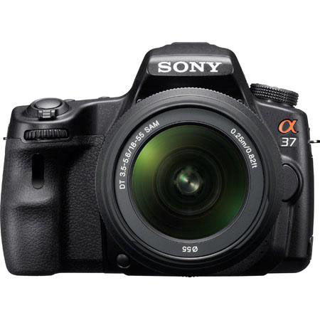 Sony Alpha DSLR SLT A37 Digital Camera,& 18-55mm Lens, Bundle with Sony 75-300mm