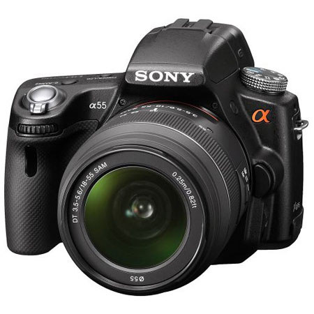Sony Alpha DSLR SLT A55 Digital Camera w/18-55mm & 75-300mm Lenses