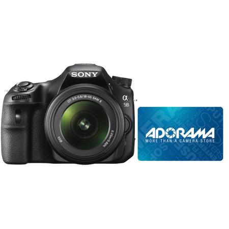 Sony Alpha DSLR SLT-A58 DSLR Camera with 18-55 Lens W/Adorama $50.00 Gift card