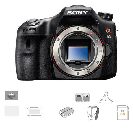Sony Alpha SLT A65 Translucent Mirror DSLR Camera With Upgrade Bundle