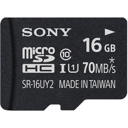 Sony SR16UY2A/TQ 16GB UHS-I Class 10 U1 microSDHC Memory Card