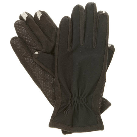 Isotoner Women's smarTouch 2.0 Tech Stretch Gloves, Medium/Large, Black