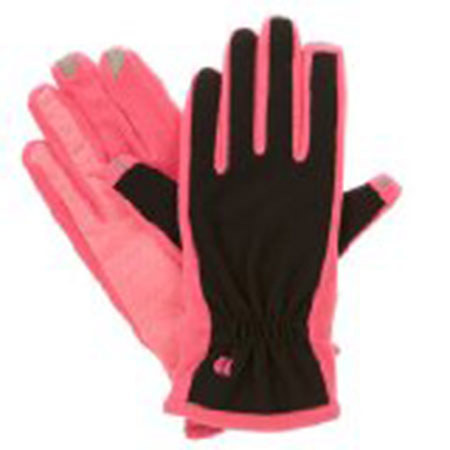 Isotoner Women's smarTouch 3 Finger Tech Stretch Gloves Medium/Large,Deep Azalea