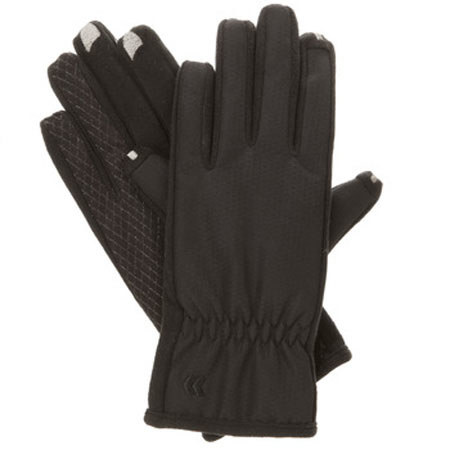 Isotoner Women's smarTouch 2.0 Matrix Nylon Gloves, Medium/Large, Charcoal