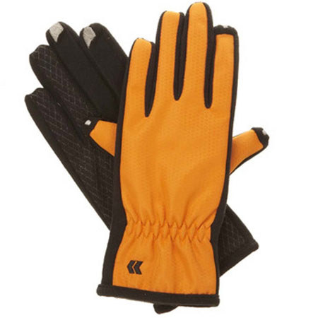 Isotoner Women's smarTouch 2.0 Matrix Nylon Gloves, Medium/Large, Orange