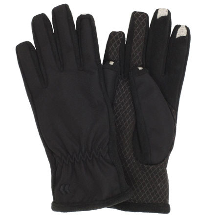 Isotoner Women's smarTouch 2.0 Matrix Nylon Gloves, X-Small, Black