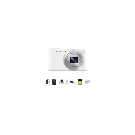 Sony Cyber-shot DSC-WX350 Digital Camera, White With Upgrade Accessory Bundle