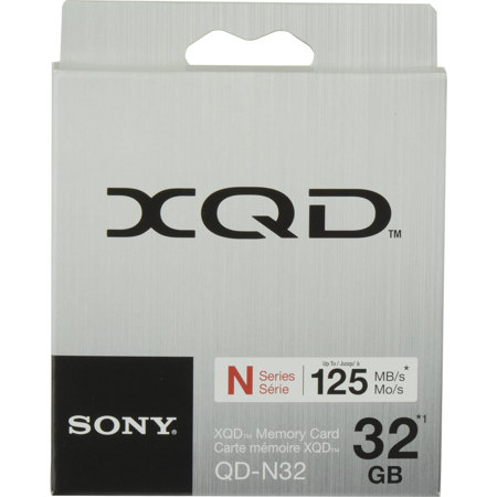 Sony QDN32/T 32GB XQD N-Series Memory Card, Up to 125mb/s Transfer Speeds