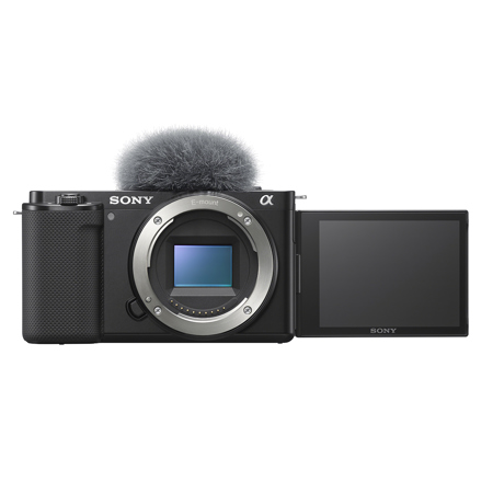 Sony ZV-E10 Mirrorless Camera, Black with ACCVC1 Vlogger Accessory