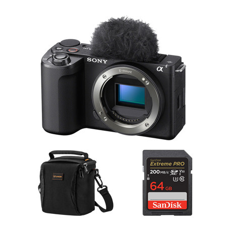 Sony Alpha ZV-E10 II Mirrorless Camera, Black with Included Value
