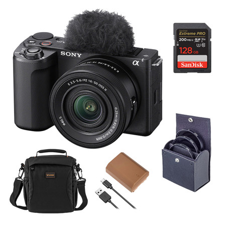 Sony Alpha ZV-E10 II w/E PZ 16-50mm f/3.5-5.6 OSS II Lens,Black w/Essentials Kit