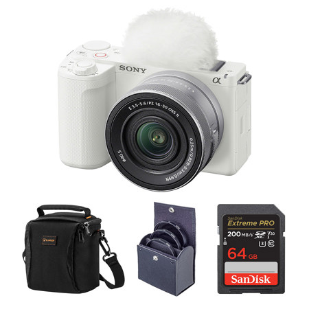 Sony Alpha ZV-E10 II w/E PZ 16-50mm f/3.5-5.6 OSS II Lens,White w/Included Value