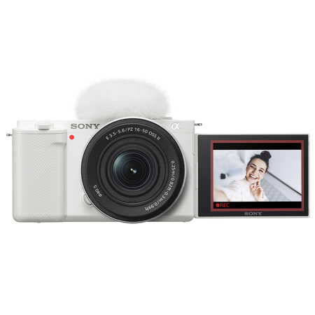 Sony ZV-E10 Mirrorless Camera, White with E PZ 16-50mm f/3.5-5.6