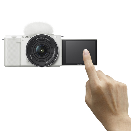 Sony ZV-E10 Mirrorless Camera, White with E PZ 16-50mm f/3.5-5.6