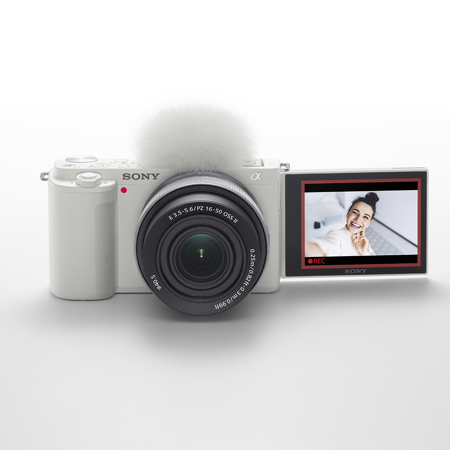 Sony ZV-E10 Mirrorless Camera, White with E PZ 16-50mm f/3.5-5.6