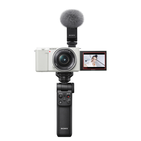 Sony ZV-E10 Mirrorless Camera with 16-50mm Lens, White ILCZV
