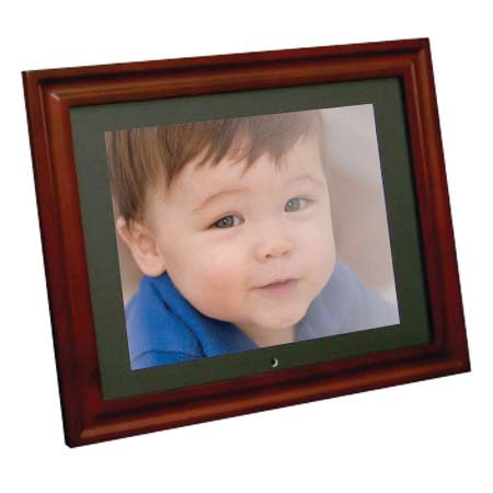Portable USA 15" Wooden Digital Picture Frame with Built-in Speakers & Bluetooth, 1024 x 768 Resolution