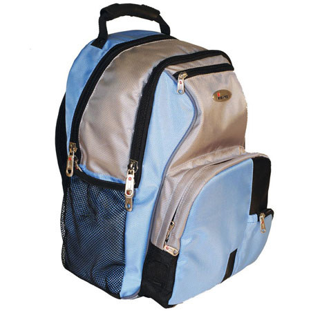iSafe Built-in Alarm School Backpack, Blue with Gray