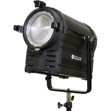 Intellytech Light Cannon Kit, Includes F-485 Daylight High-Output 485W 7" LED Fresnel with Wi-Fi, Four-Leaf Barndoors, Silver/Black