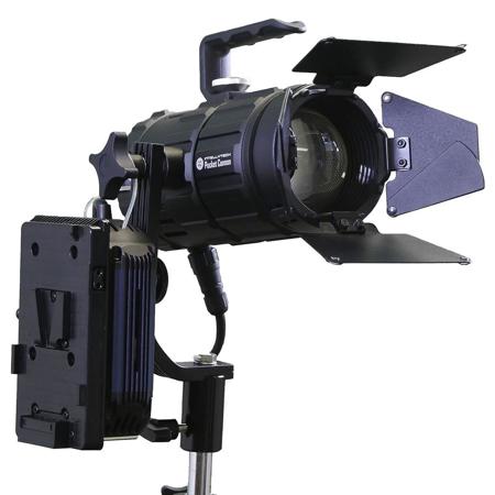 Intellytech Pocket Cannon LED Tungsten Fresnel Kit+Gold/V Mount Adapter Plate