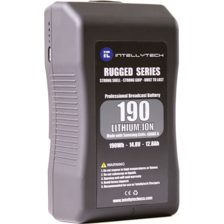 Intellytech 190Wh Rugged Series Li-Ion Slim Battery Pack. V-Mount