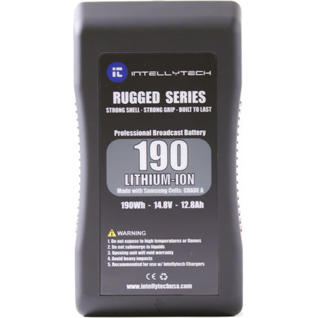 Intellytech 190Wh Rugged Series Li-Ion Slim Battery Pack. V-Mount