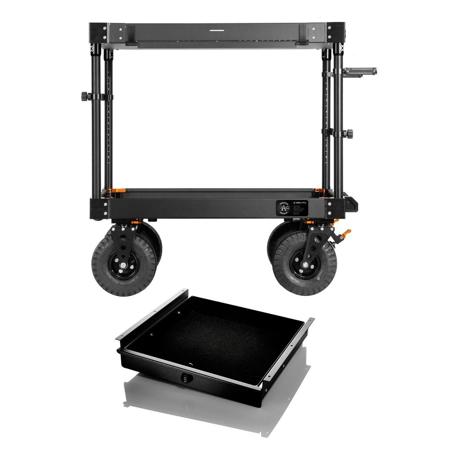 Inovativ Apollo 40" Premium EVO Aluminum Wheel Cart, 1200 Lbs Capacity - With Inovativ Lockable Top Drawer
