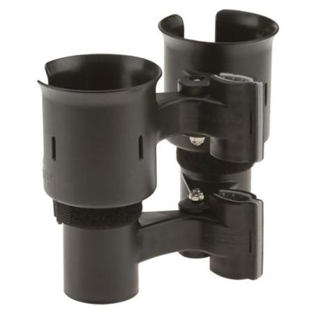 Inovativ RoboCup Patented Clamp-On Caddy Dual Cup Holder, Black