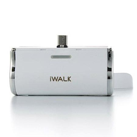 iWalk Link 2500m, 2500mAh Docking Backup Battery for Smartphones, White
