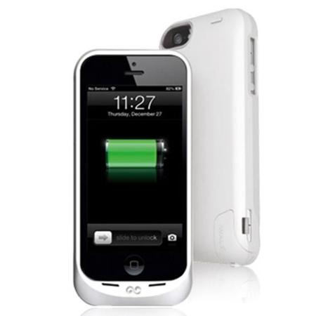 iWalk Chameleon Lite 1900mAh Rechargeable Power Case for iPhone 5/5S, White