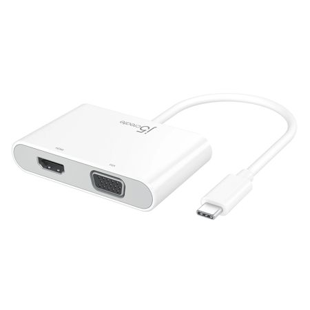 J5 Create JCA175 USB-C to HDMI & VGA Adapter with USB 3.0/Power Delivery