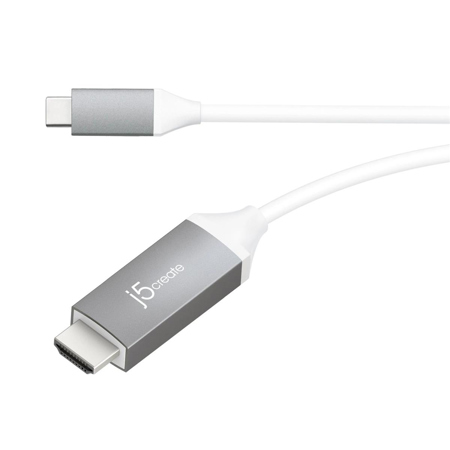 J5 Create JCC153G USB-C to 4K HDMI Cable for MacBook, Tablets, PC's & Laptops with USB-C Port