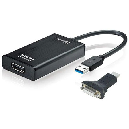 J5 Create JUA350 USB 3.0 HDMI to DVI Display Adapter with 1080p HD Playback