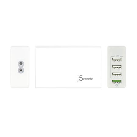 J5 Create JUP40 40W 4-Port USB Type-A & QC3.0 Super Charger