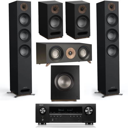 Jamo Studio 5.1 Home Theater System,w/Denon AVR-S770H Network AV Receiver, Black
