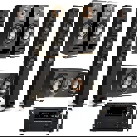 Jamo S 809 5.0 Home Theater System with TX-NR6050 7.2-Channel AV Receiver, Black