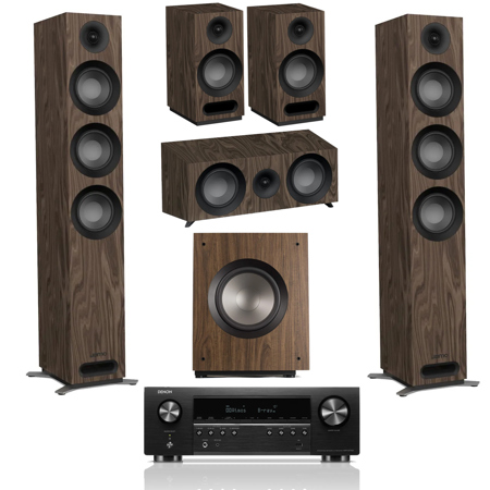 Jamo Studio 5.1 Home Theater System,w/Denon AVR-S770H Network AV Receiver,Walnut