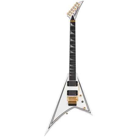 Jackson MJ Series Rhoads RR24MG Electric Guitar, Snow White with Black Pinstripes