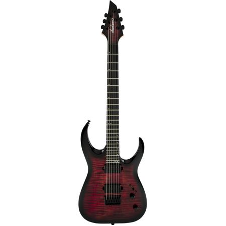 Jackson Pro Misha Mansoor Juggernaut HT6 Flame Maple Guitar, Scarlet Burst