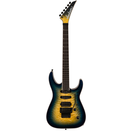 Jackson Pro Plus Series Soloist SLA3Q Electric Guitar, Amber Blue Burst