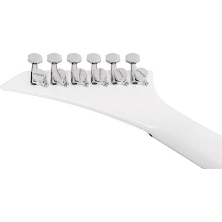 ギター Jackson King V White with Black Jackson Pro Series King V KVTMG Electric Guitar, Ebony