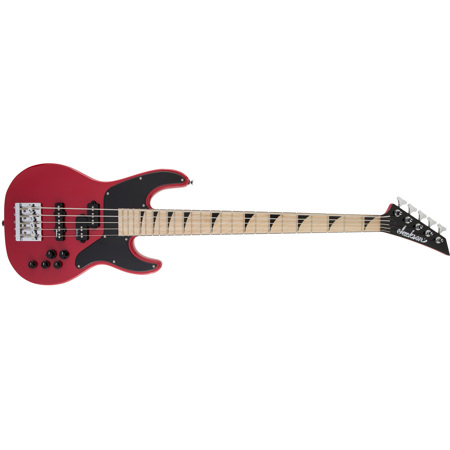 Jackson X Series Concert Bass CBXNTM V Electric Bass Guitar, Maple, Fiesta Red
