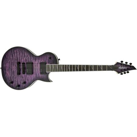Jackson Pro Series Monarkh SC Electric Guitar 22 Frets Set Neck Ebony Fingerboard Gloss Polyester Transparent Purple Burst