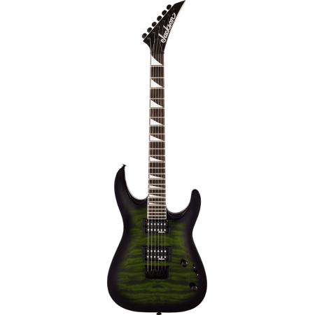 Jackson JS Series Dinky Arch Top JS32Q DKA HT Electric Guitar, Amaranth Fingerboard, Transparent Green Burst