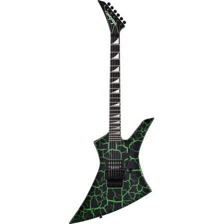 Jackson Pro Series Signature Brandon Ellis Kelly Guitar, Ebony, Green Crackle