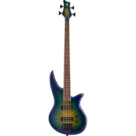 Jackson X Series Spectra Bass SBXQ IV Electric Guitar, Laurel, Amber Blue Burst